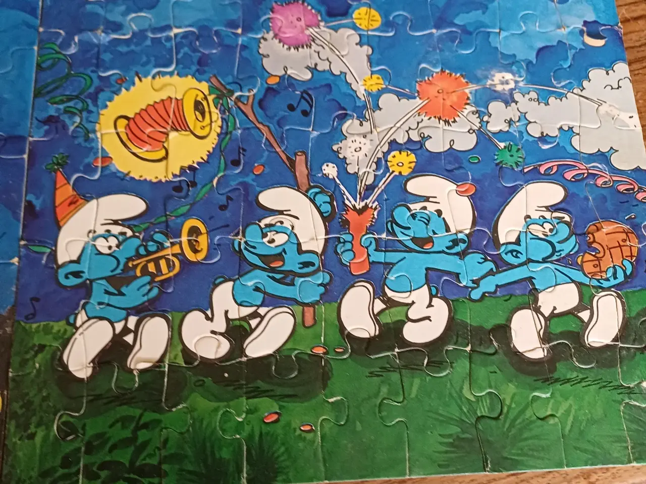 Billede 3 - Puzzel spil smølfer