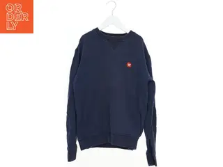 Blå sweatshirt med logo fra Double A (str. XS)