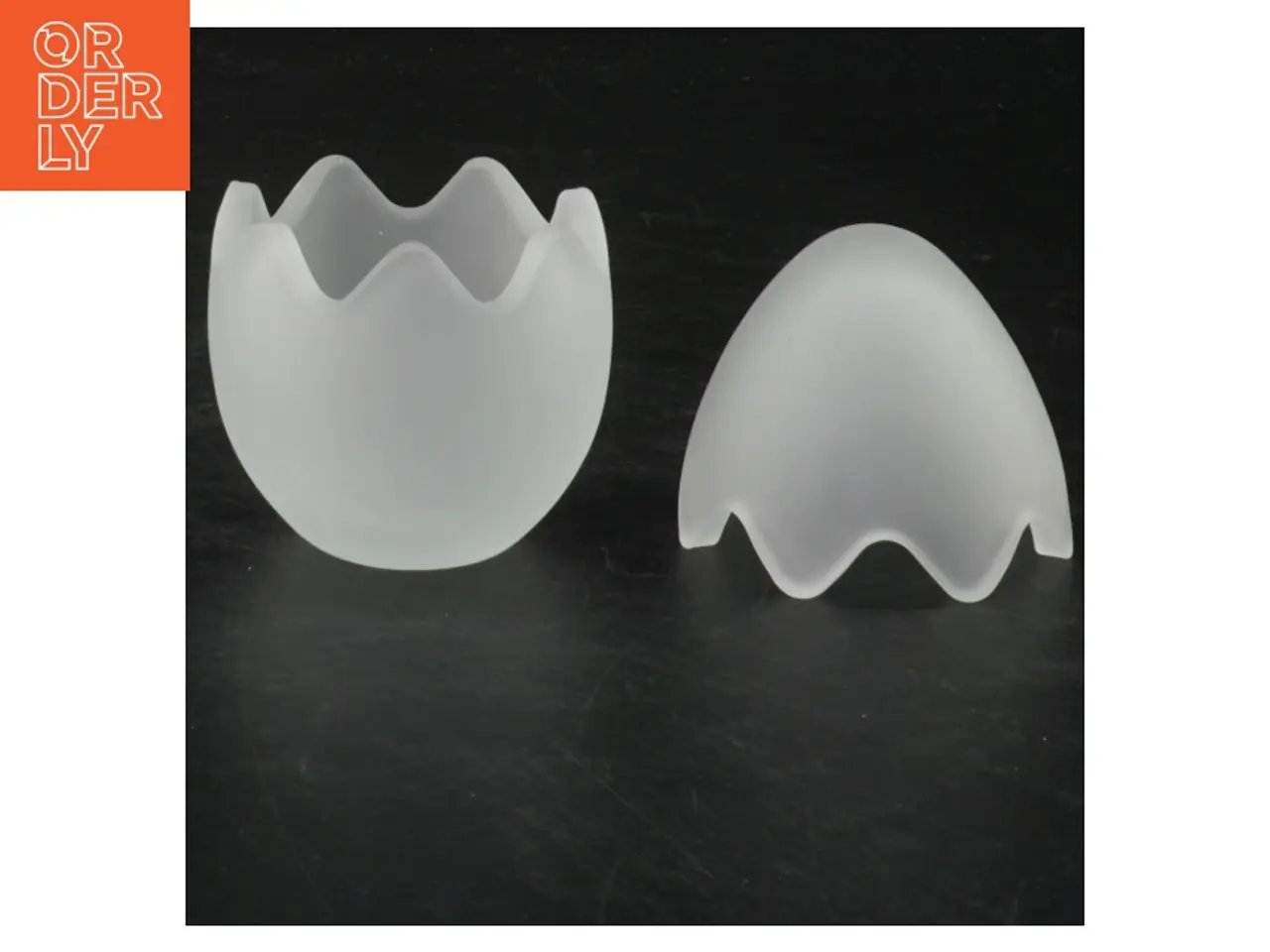 Billede 2 - Dekorativt glas æg (str. 9x5 cm)