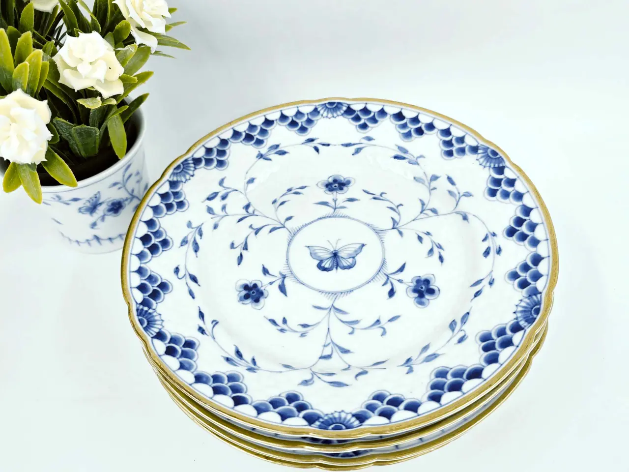 Billede 10 - Dickens Sommerfugl Frokosttallerken Porcelæn