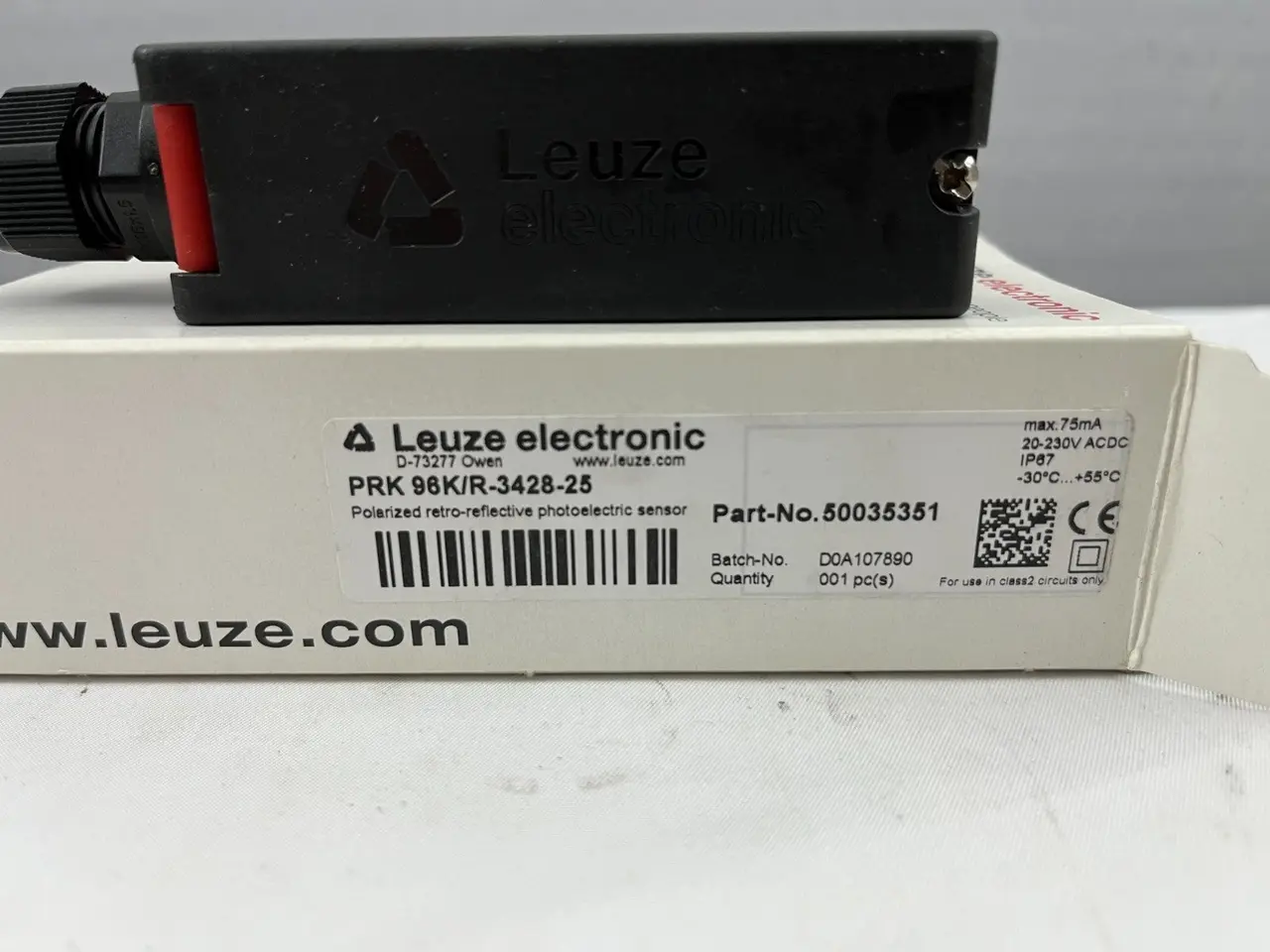 Billede 4 - Leuze PRK 98/KR-3428-25 Retro-Reflective Sensor