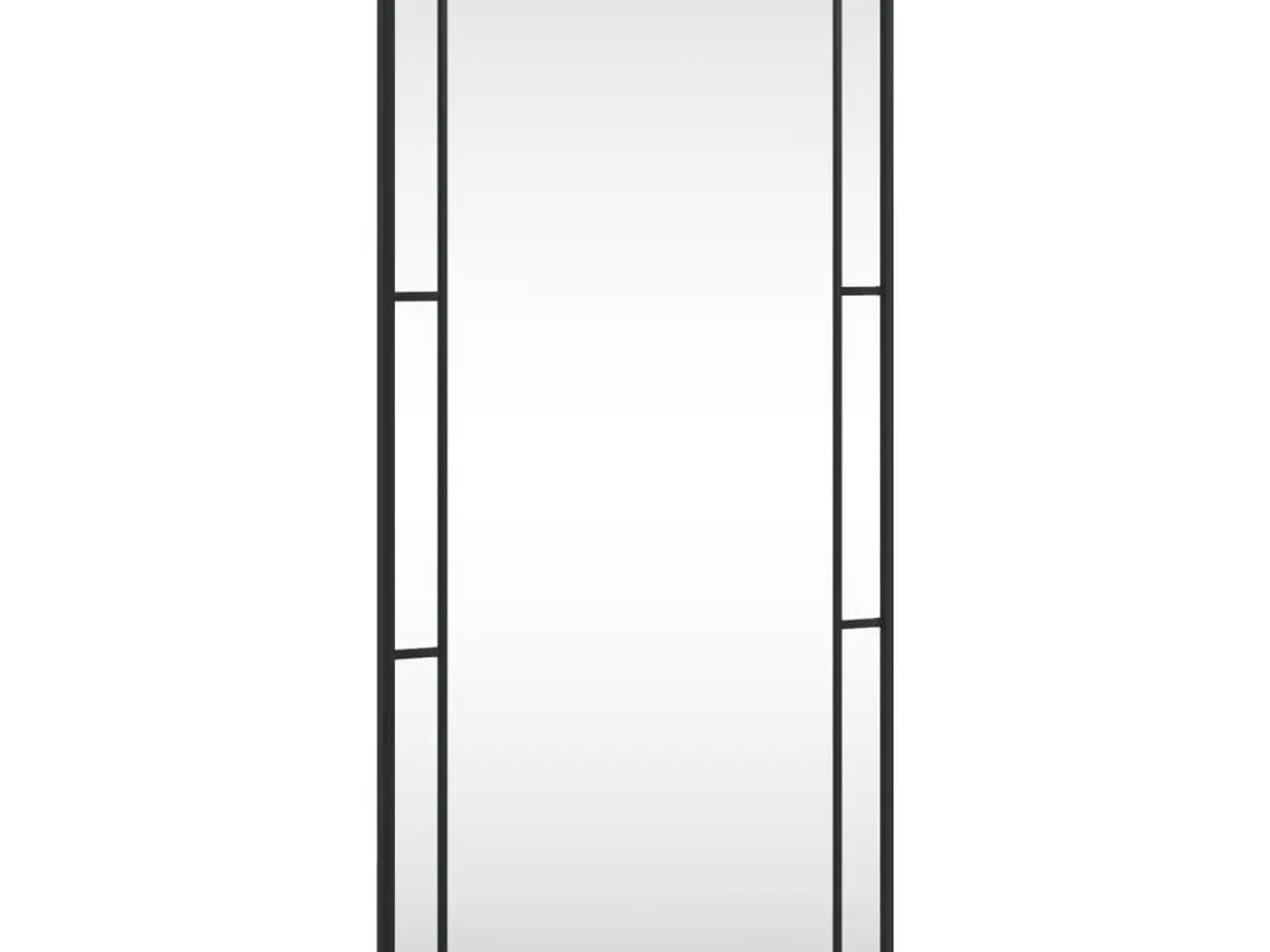 Billede 2 - Vægspejl 50×100 cm - rektangulært med sort jernramme