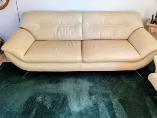 Hjort Knudsen 3 personers Sofa 2 Stole 1 Fodskamme