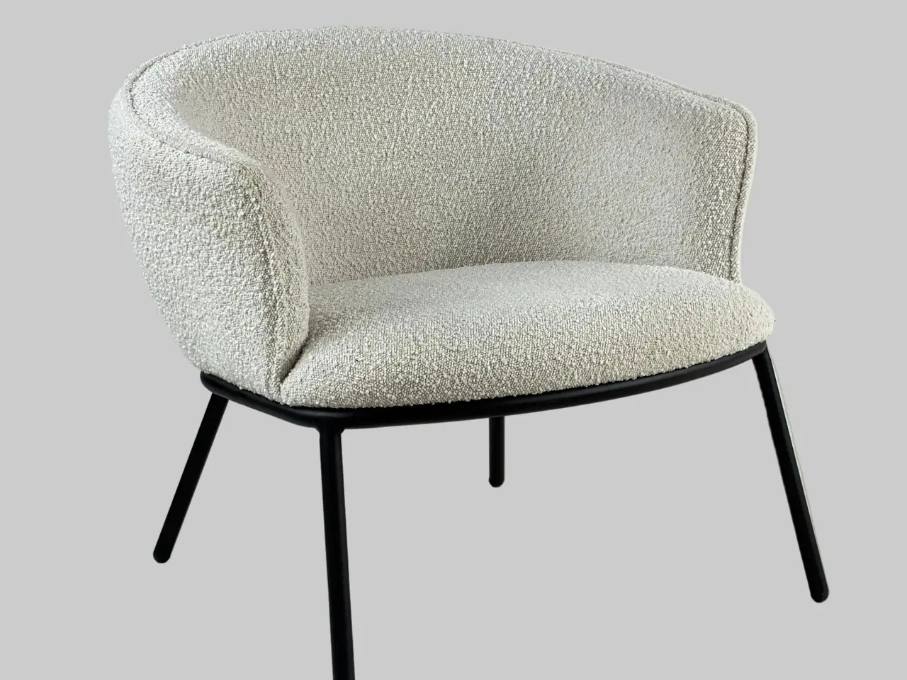 Billede 1 - Ellos Home Xander Loungestol – Hvid/Beige/Sort Stel