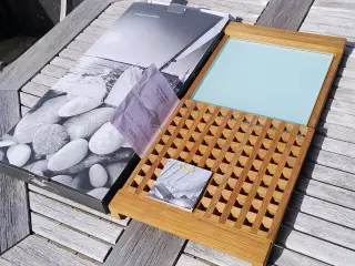 Trip Trap skærebræt med glasplade træ og glas