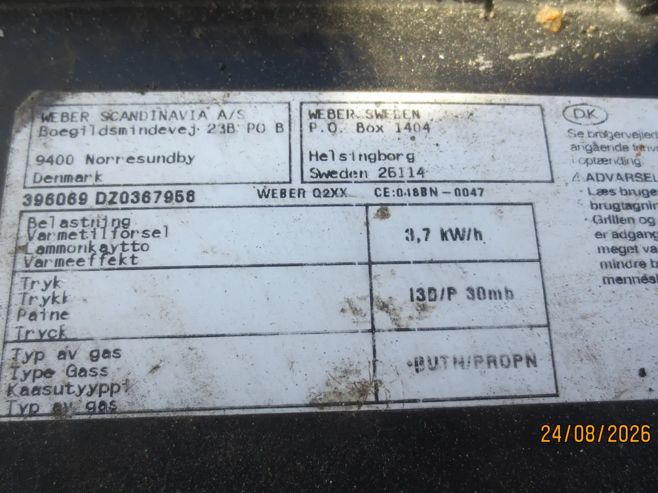 Billede 4 - 1 stk WEBER Gasgrill