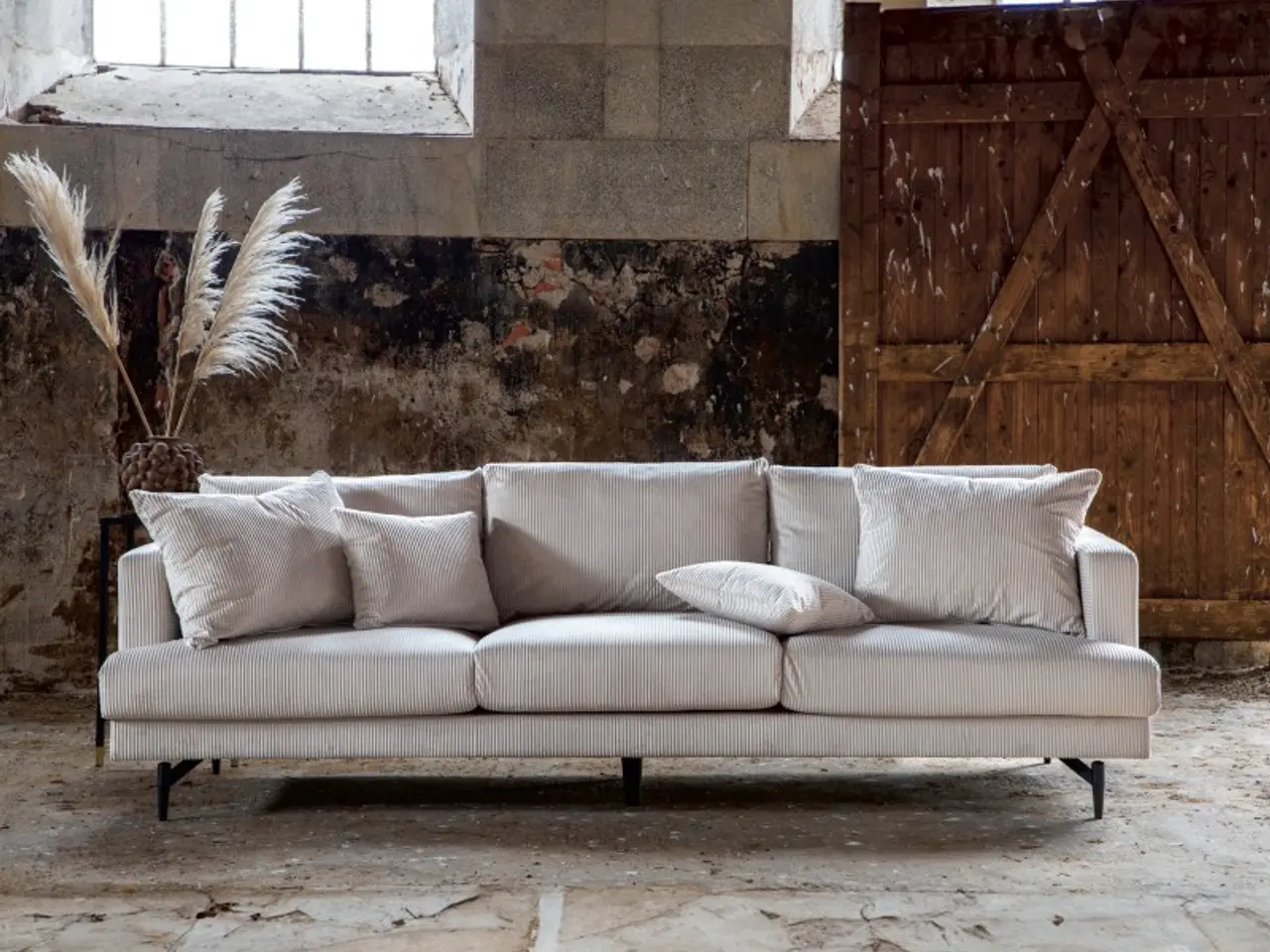 Billede 1 - Sofia 3 personers Sofa  - Beige Fløjl