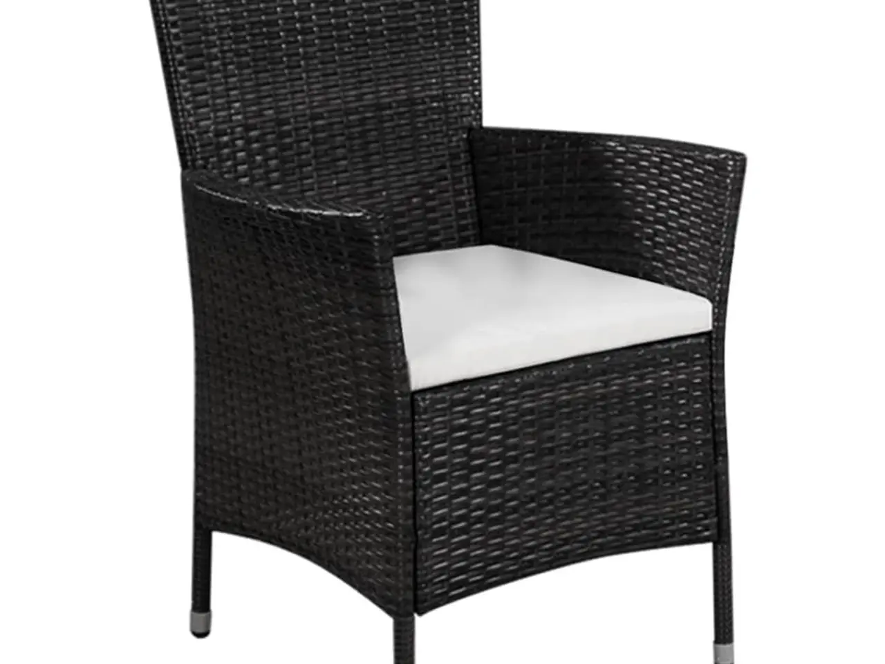Billede 2 - Bistrosæt 3 dele i polyrattan - sort med creme hynder