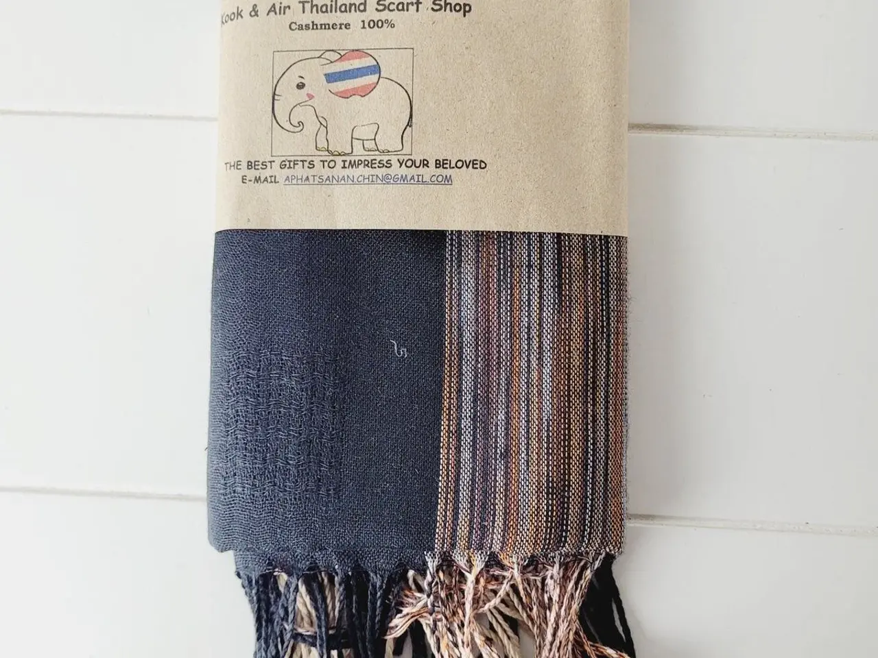 Billede 1 - ⭐️- Elegant og Blødt Pashmina Tørklæde - UBRUGT