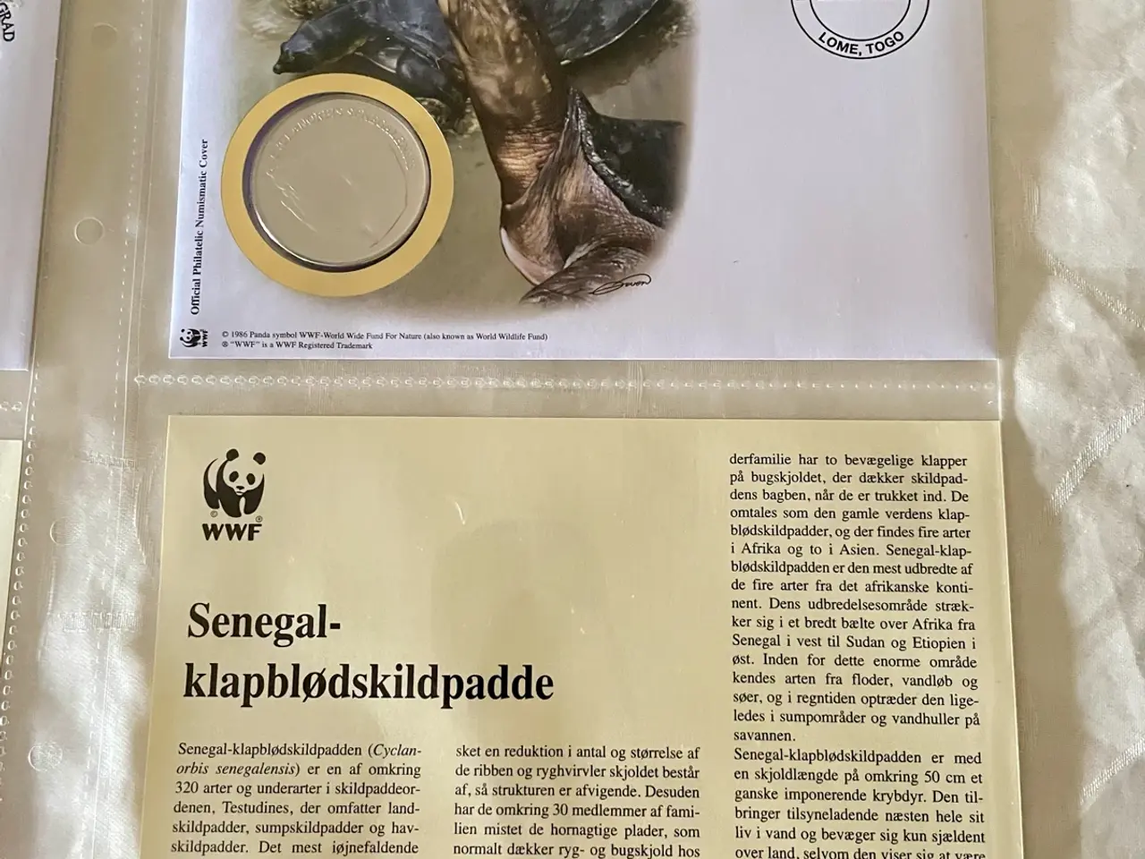 Billede 15 - 12 WWF møntbreve i samlemappe