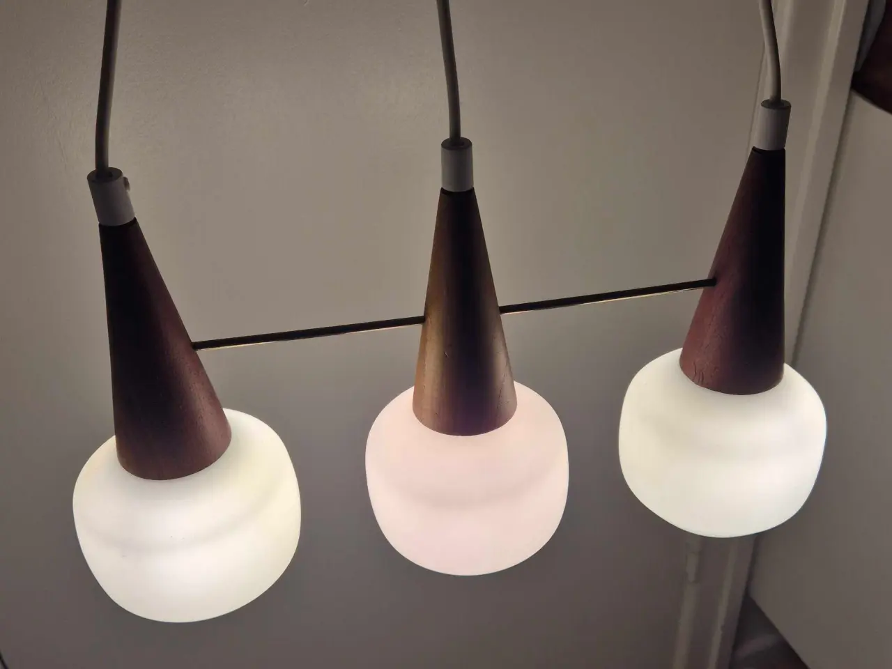 Billede 5 - Retrolampe med tre på stribe