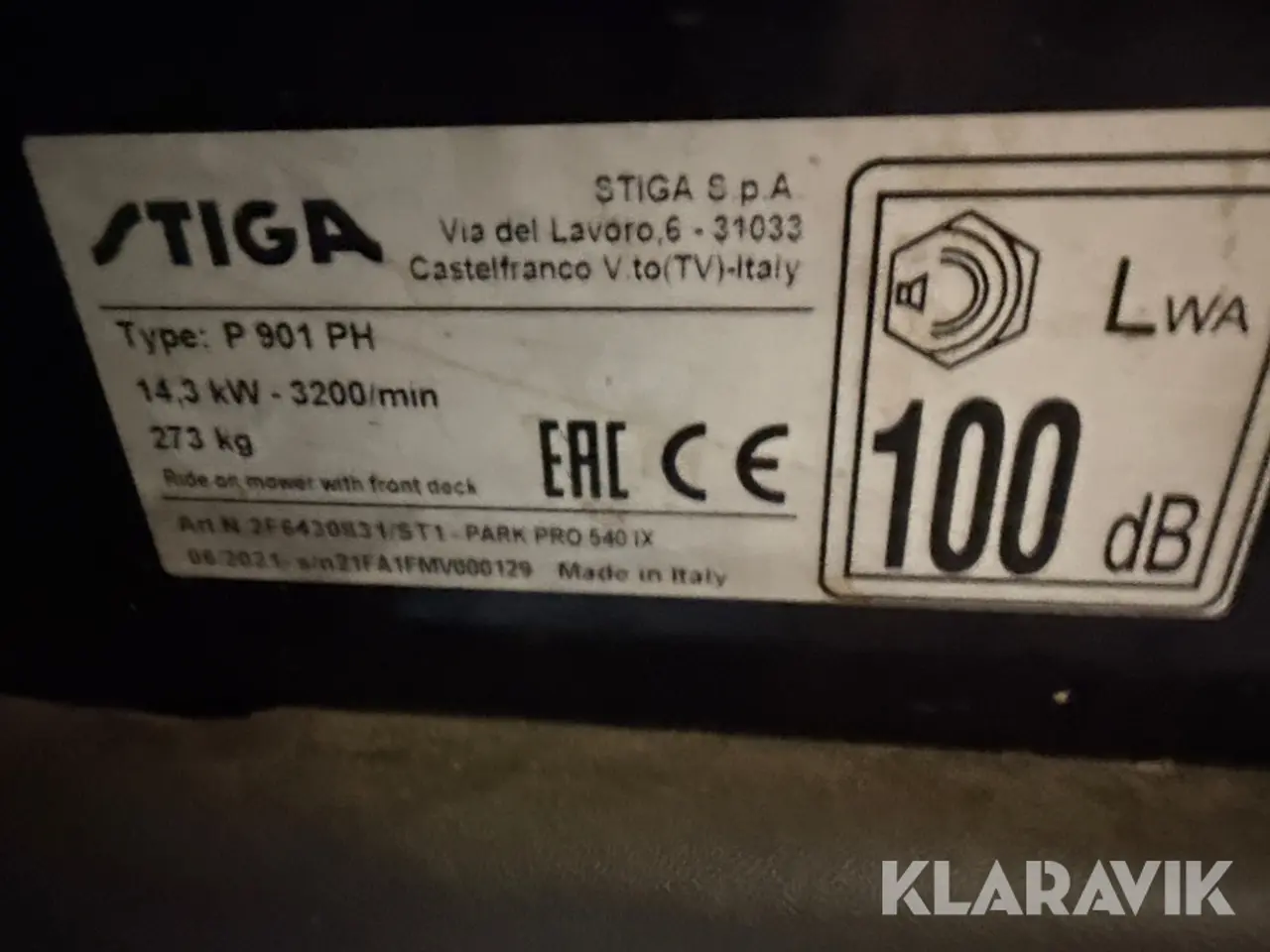 Billede 5 - Græsslåmaskine Stiga Park PRO 540IX 1 styk