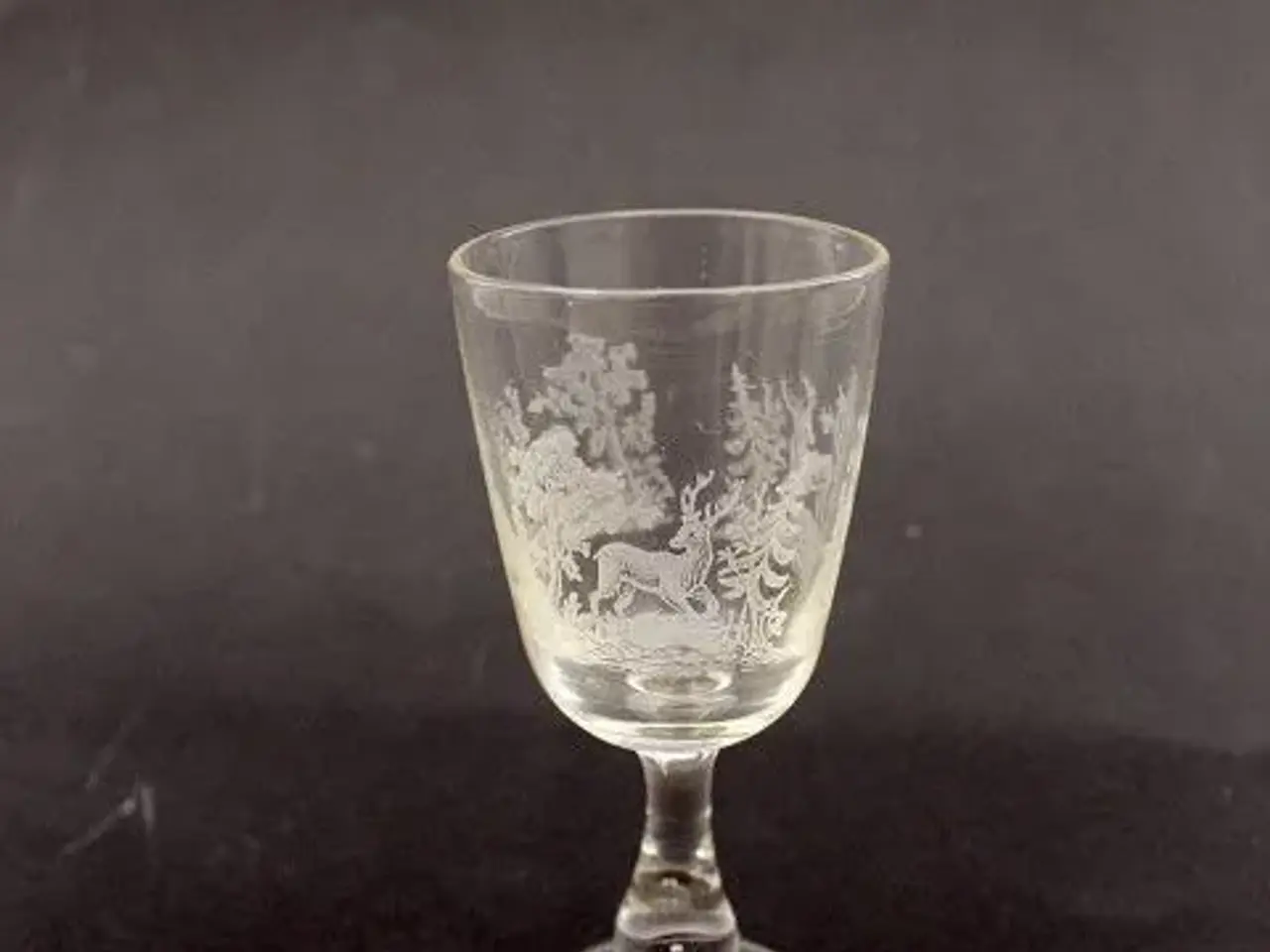 Billede 2 - Antikke Glas med Hjorte - Kastrup Glasværk