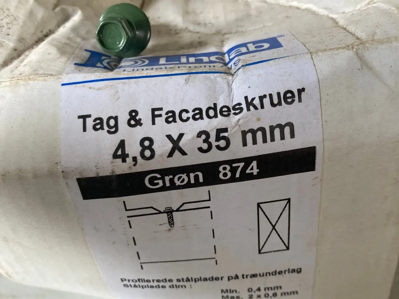 Billede 1 - Grønne stålskruer