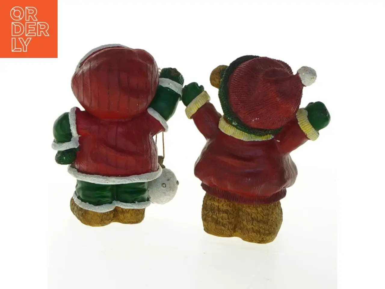 Billede 2 - To julebjørns figurer (str. 13x10,5 cm)
