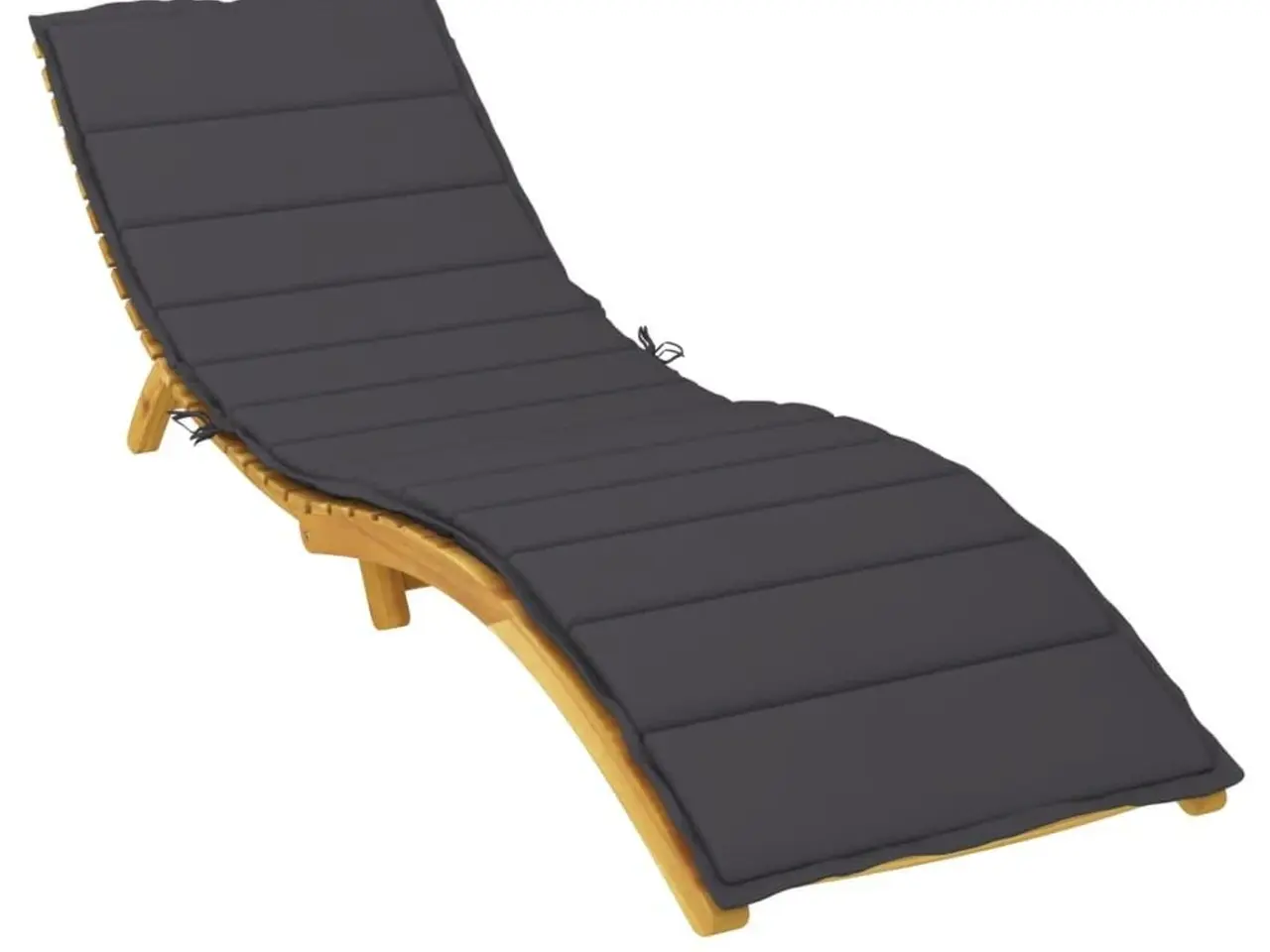 Billede 3 - Hynde til liggestol 200 × 60 × 3 cm i oxfordstof - sort