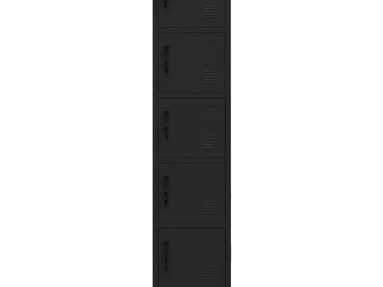 Billede 2 - Skab i stål med 5 låger - 38 × 40 × 180 cm, sort