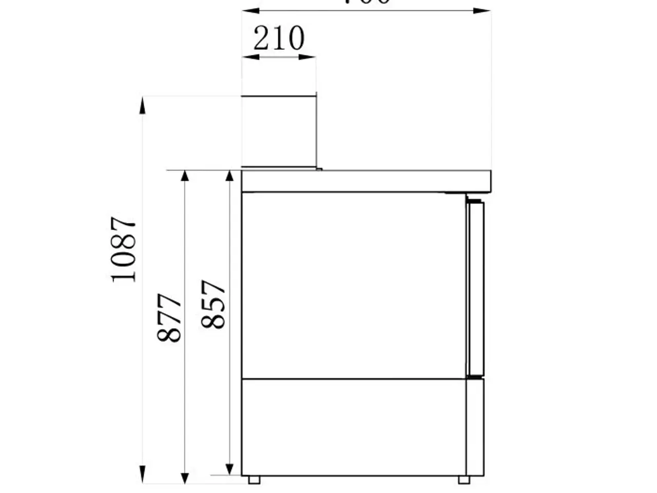 Billede 4 - Pizzadisk med 3 døre – B1368 x D700 x H1090 mm
