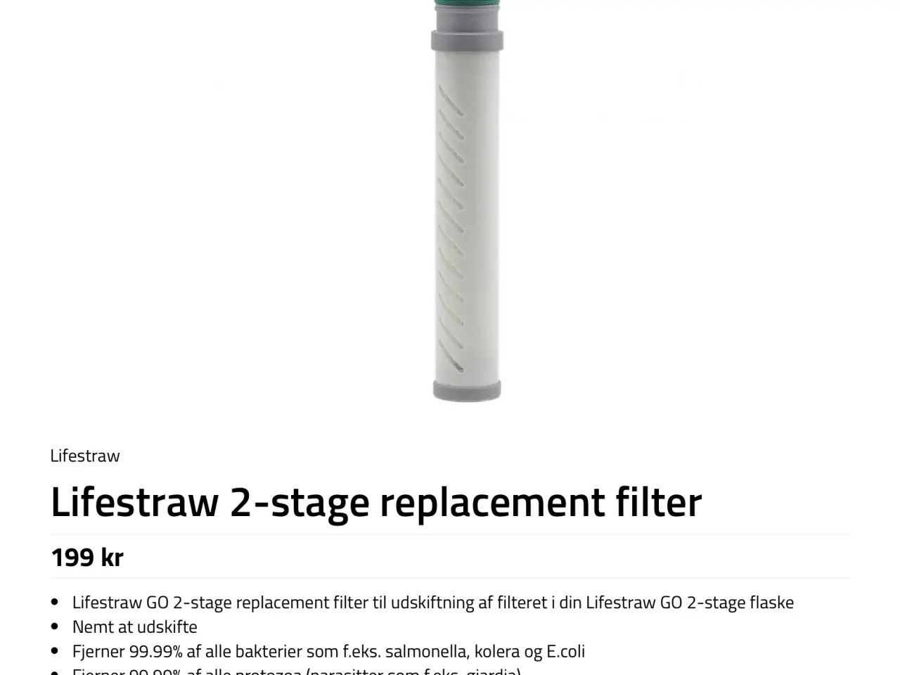 Billede 1 - LifeStraw-filter til drikkedunk 0,65 hhv. 1 liter.