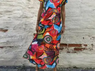 kjole- Maxi m.med print a'la miro Ower sized:M.