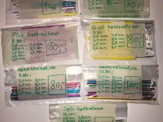 Hæklenålesæt sælges