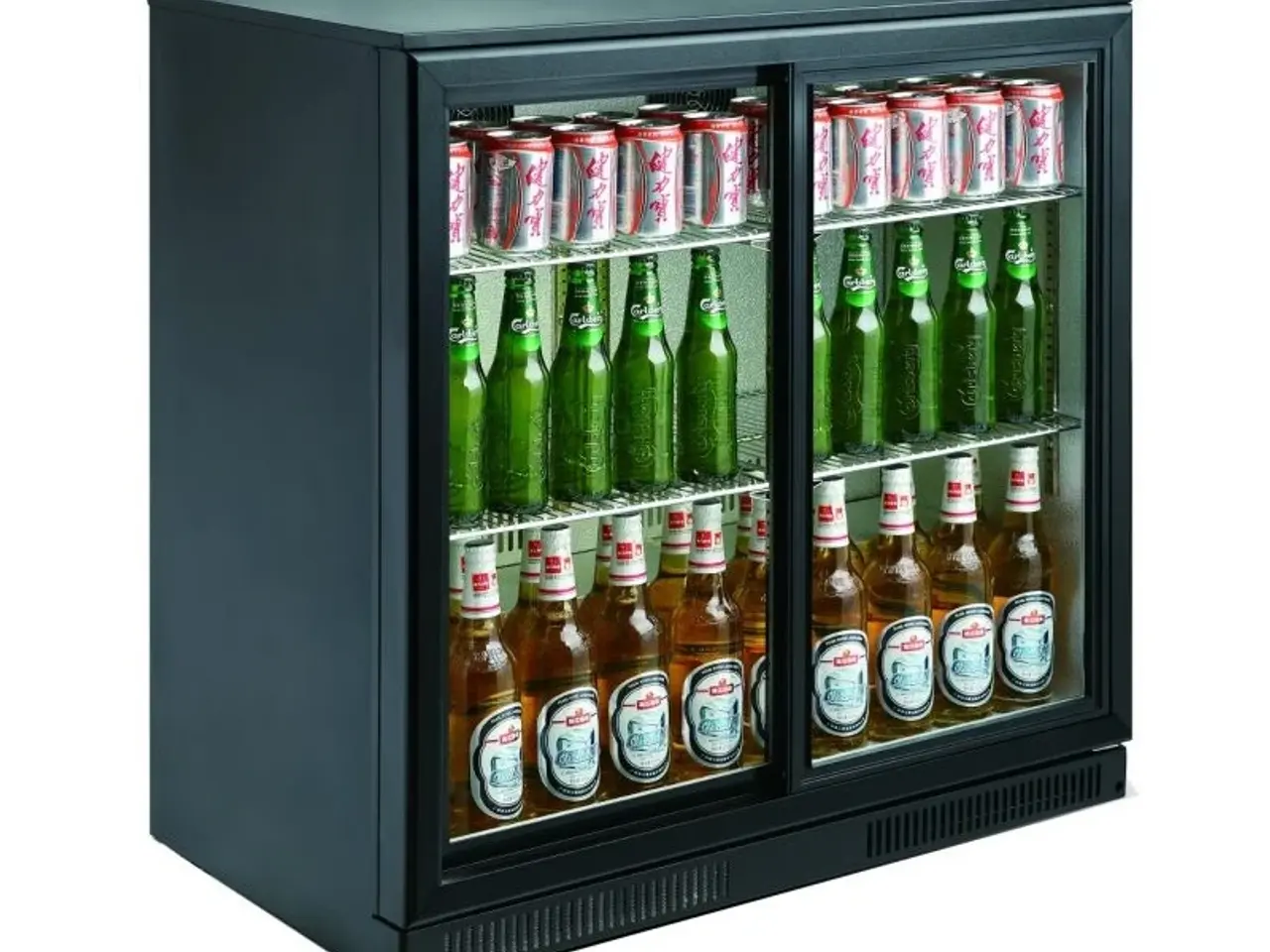 Billede 1 - Backbar / barkøleskab 198 liter – med 2 skydedøre
