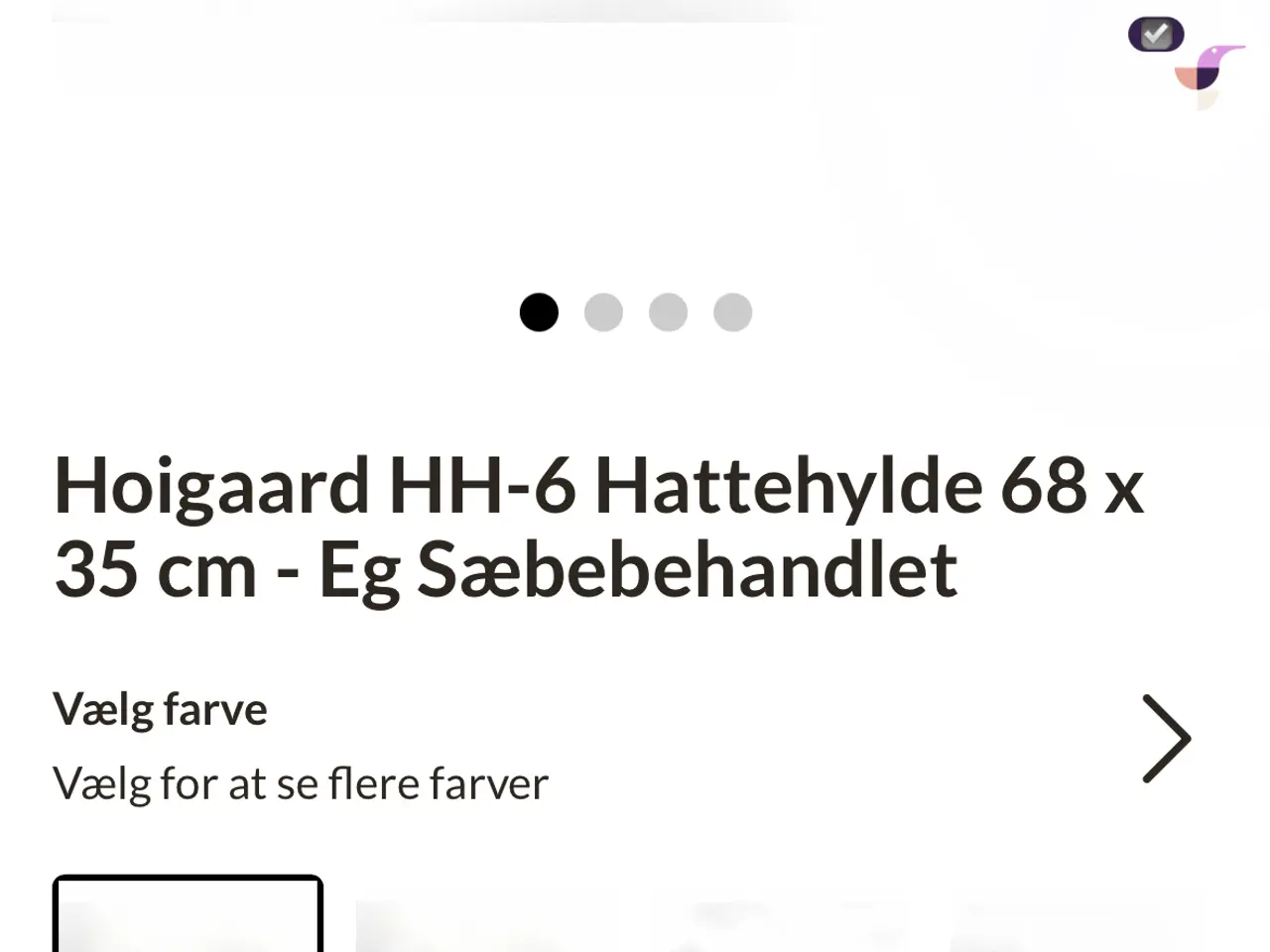 Billede 1 - Hoigaard hattehylde i eg