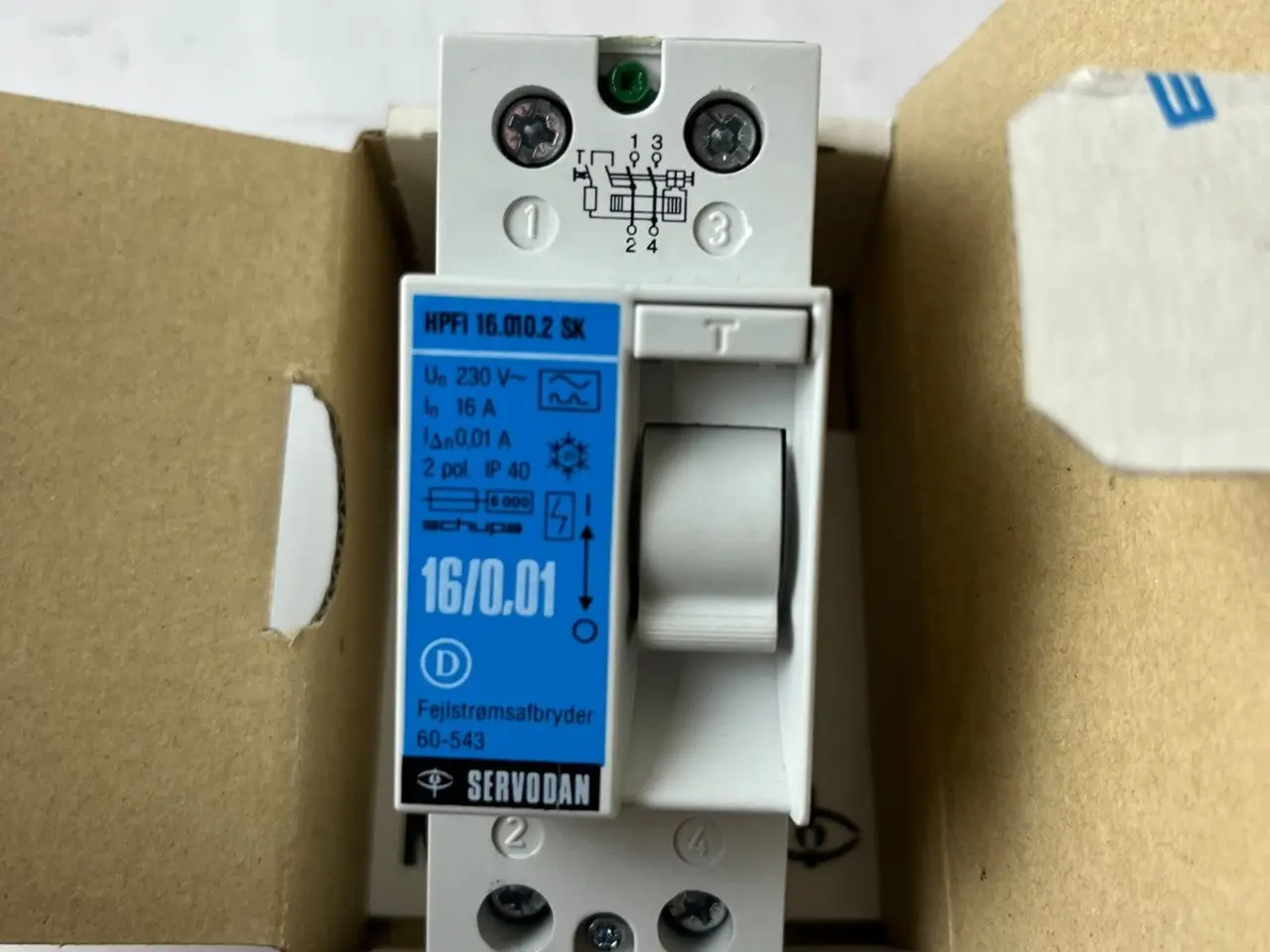 Billede 2 - Servodan HPFI 16.010.2 SK 16A 10mA RCD Residual