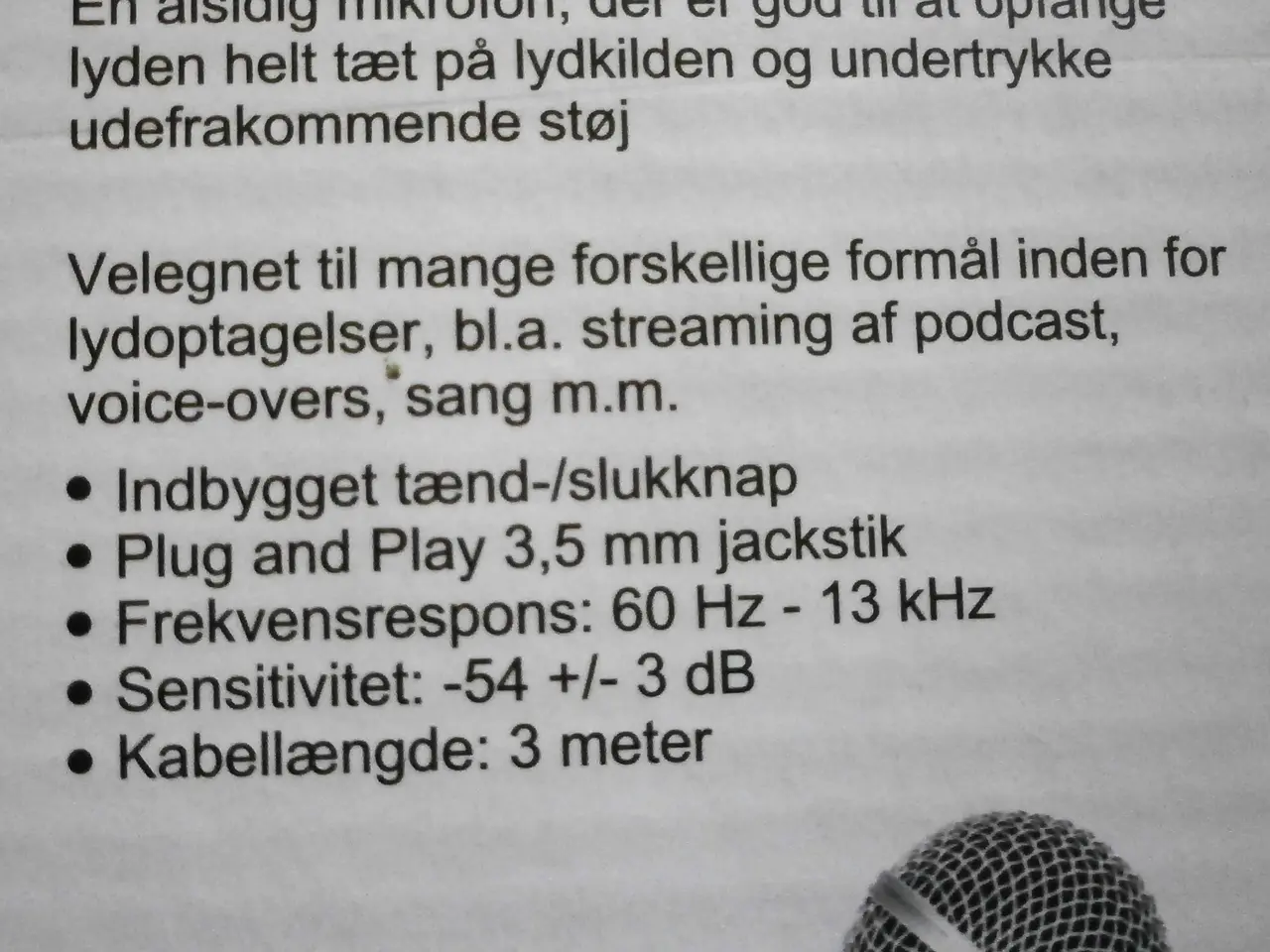 Billede 1 - NY Dynamisk Mikrofon