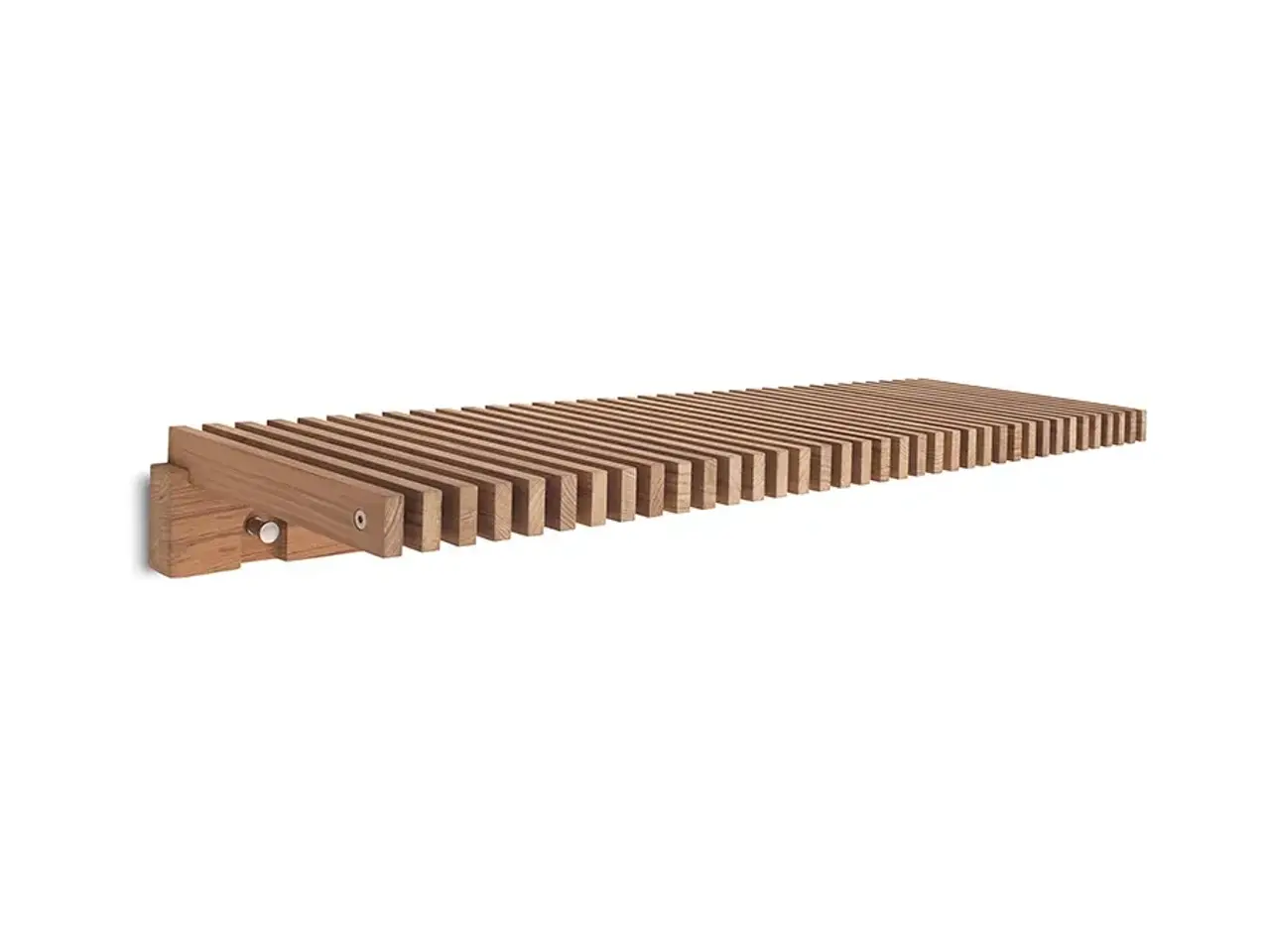 Billede 1 - Teak garderobehylde med knager – dansk design...