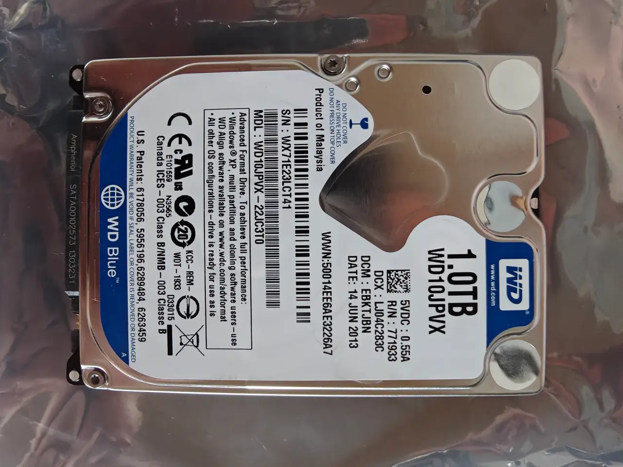 Billede 1 - WD Blue 1TB 2,5" disk (NAS, LAPTOP, Eksternt medie