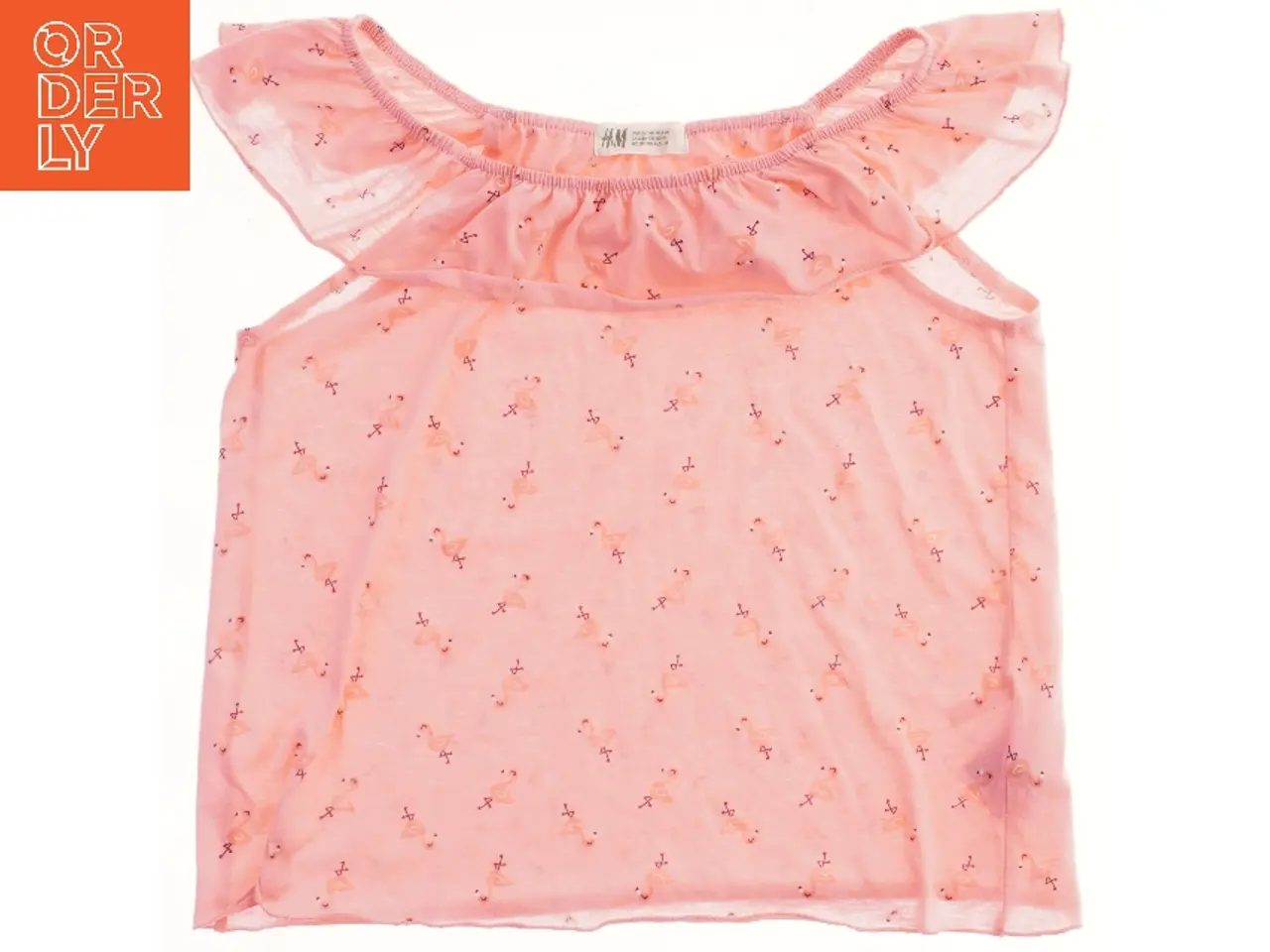 Billede 2 - Pigetop med flamingoprint fra H&M (str. 122)
