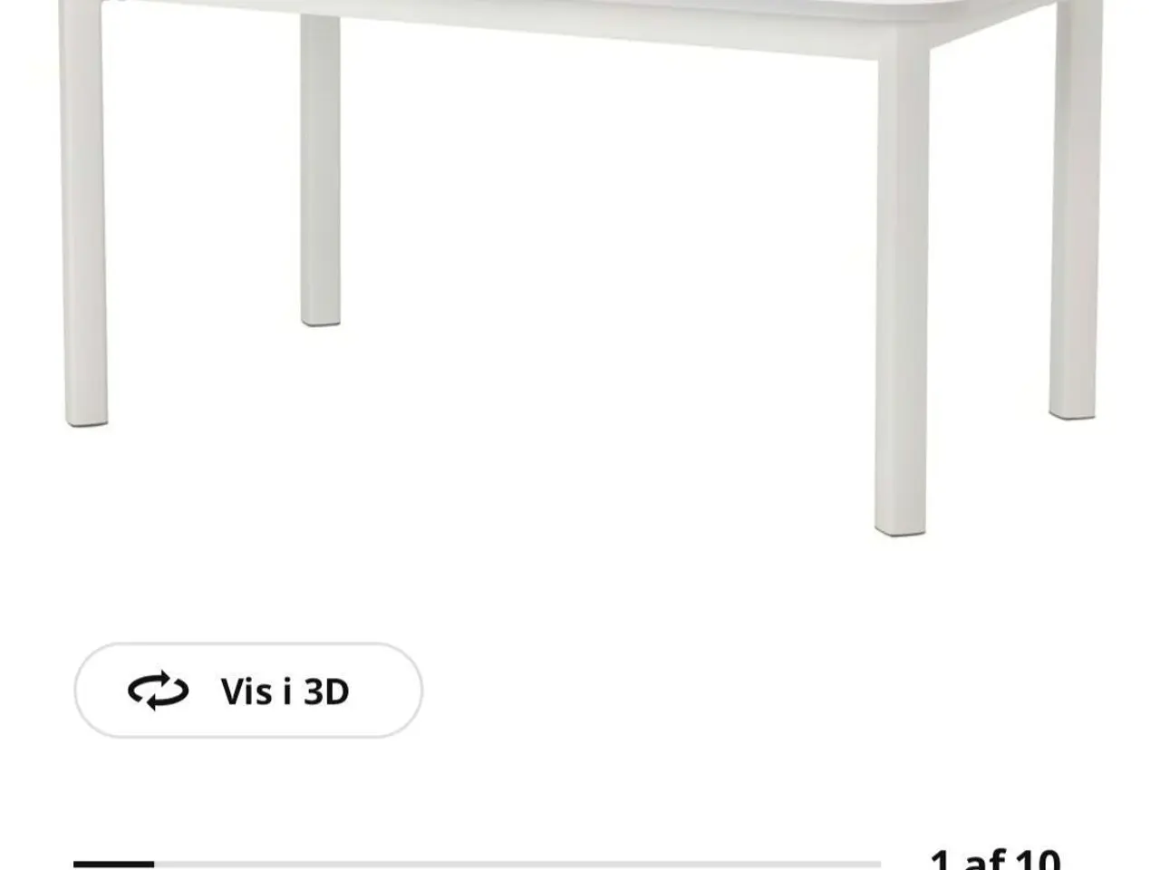 Billede 2 - Nyt hvidt spisebord