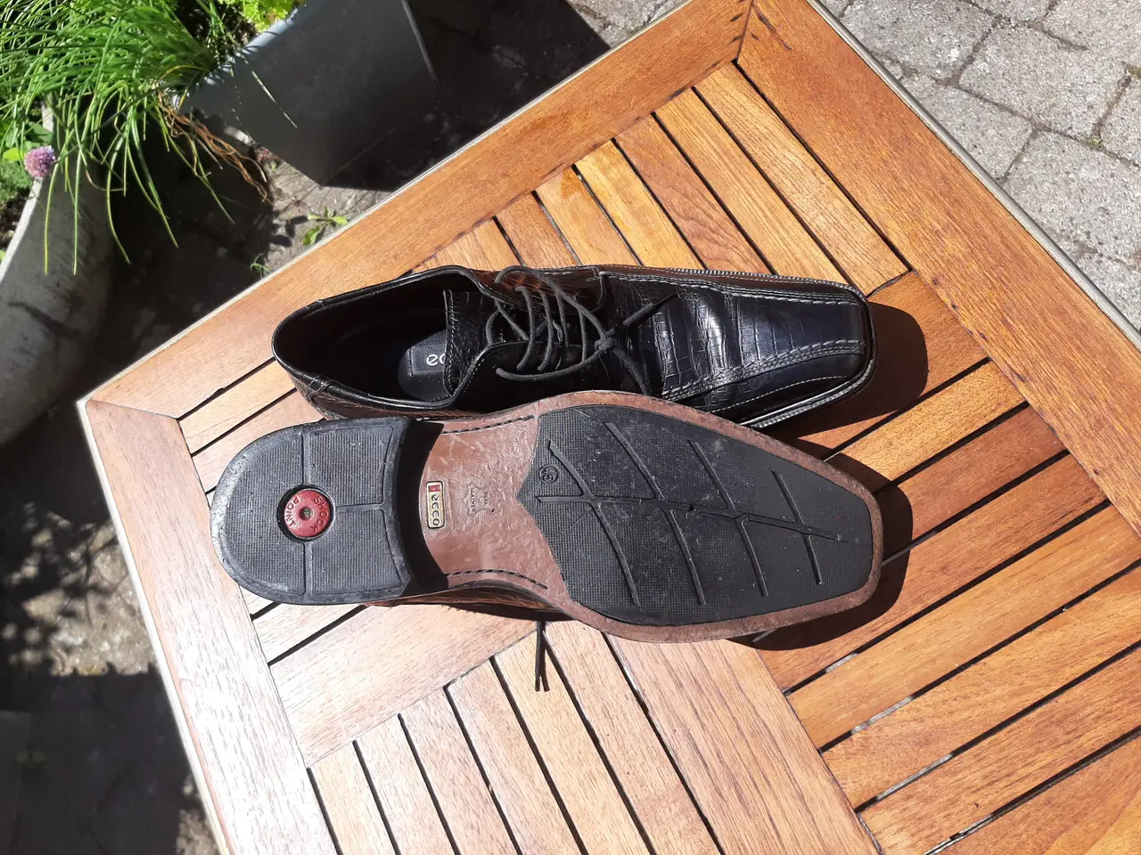 Billede 3 - ECCO Classic design i krokodillelook ægte læder 45