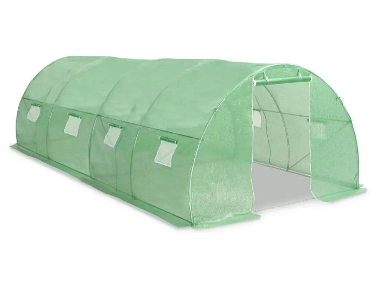 Billede 4 - Drivhus 18 m² - 600 × 300 × 200 cm, grønt PE-net og galvaniseret stål