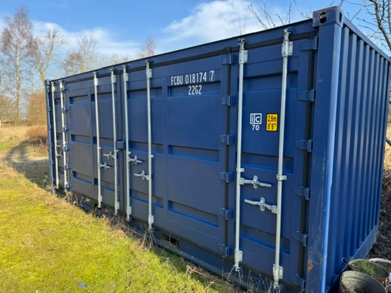 Billede 1 - 20 Fods Blå Container med Sideåbning