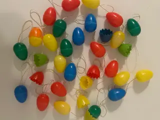 Påskeæg t/ophæng i plastic - RETRO