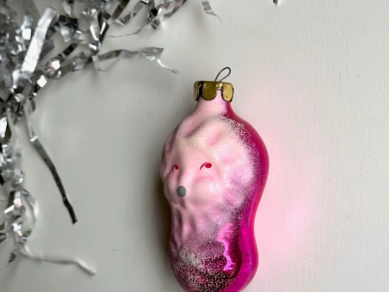 Billede 3 - Vintage julekugle, pink baby