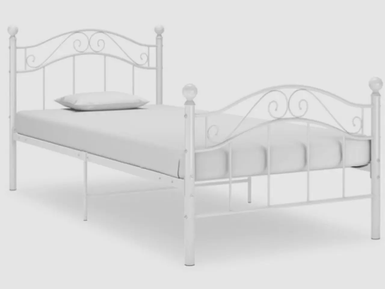 Billede 2 - (Fabriksny) Sengestel 90x200 cm metal hvid