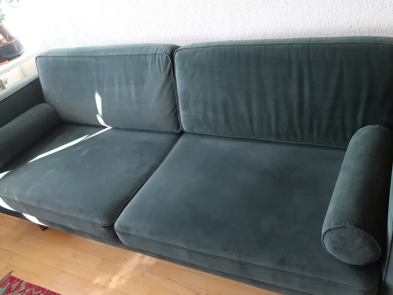 Billede 2 - 3-personers sofa i grøn velour fra Sofacompany
