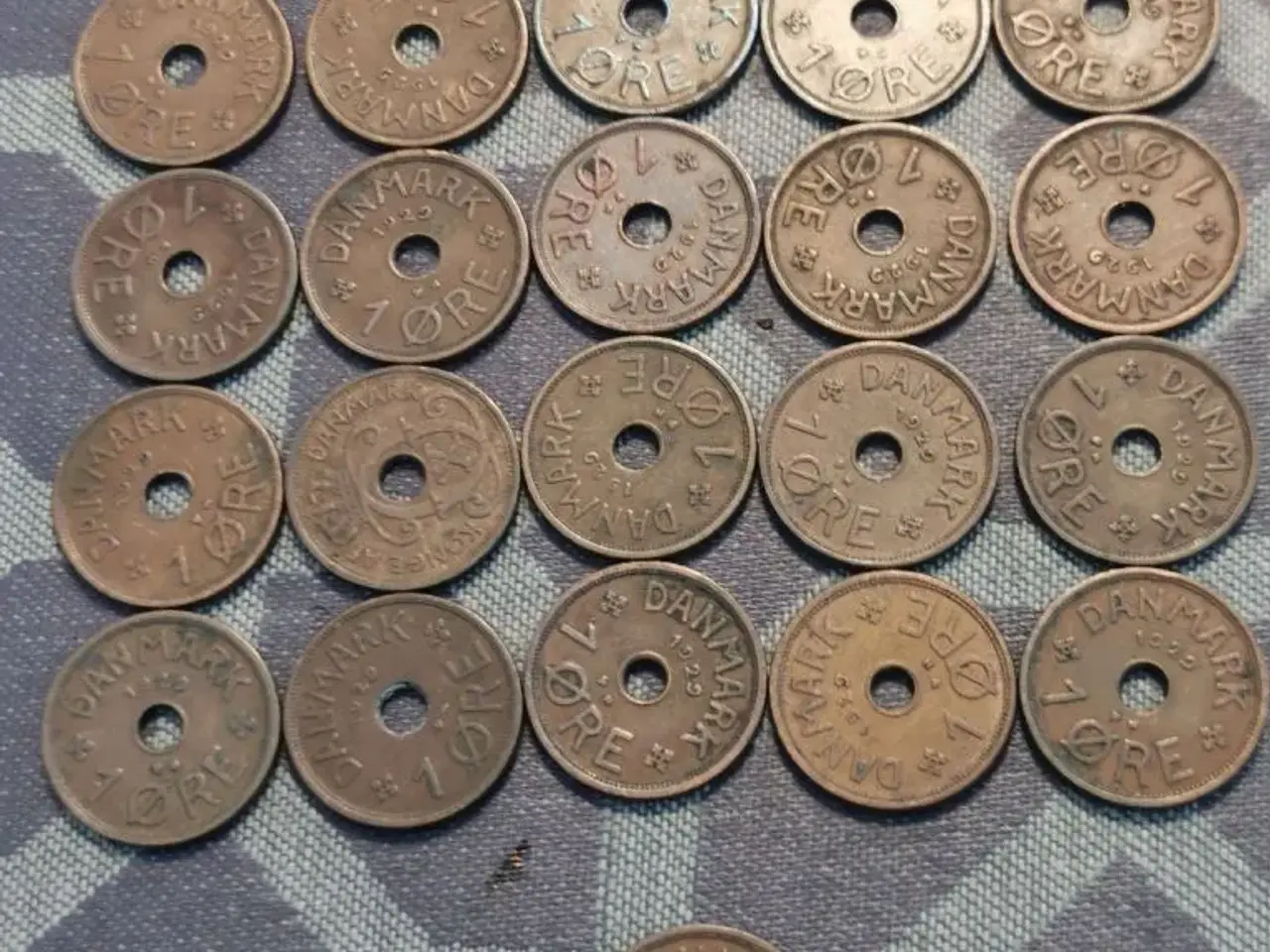 Billede 2 - 21 stk 1øre fra 1929.