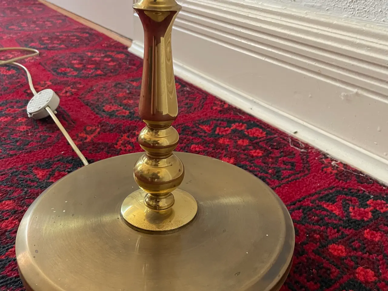 Billede 4 - Flot vintage kandelaber-gulvlampe i messing.