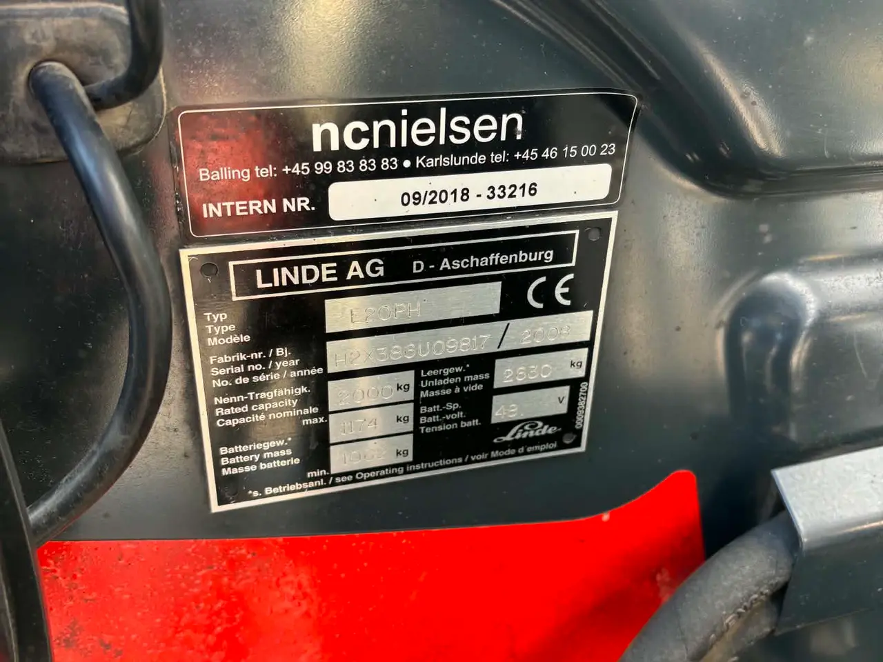 Billede 6 - Linde E20PH eltruck med sideskift og gaffelflyt
