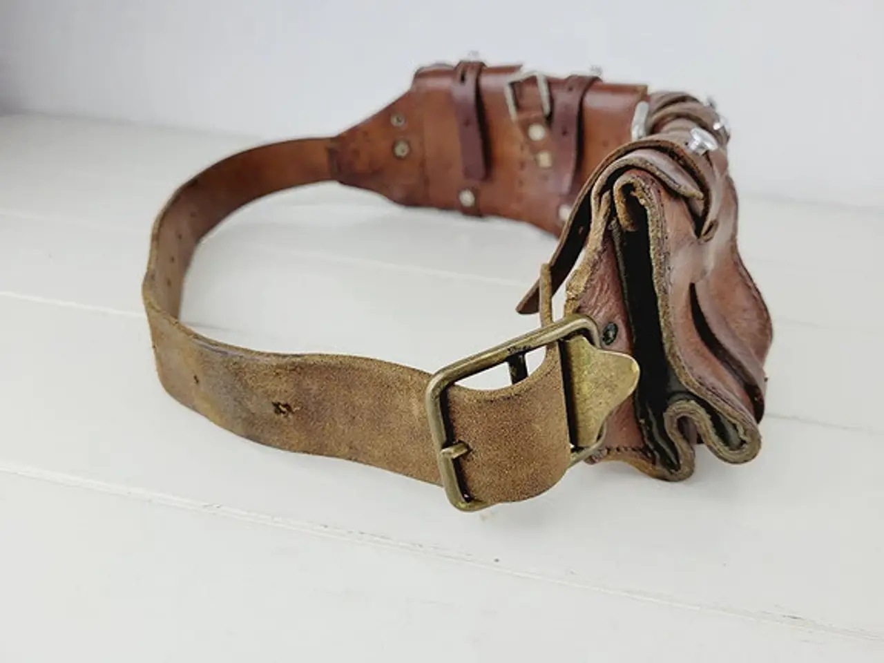 Billede 6 - ⭐️ Autentisk Antik Svensk WW1 Læderbæltetaske