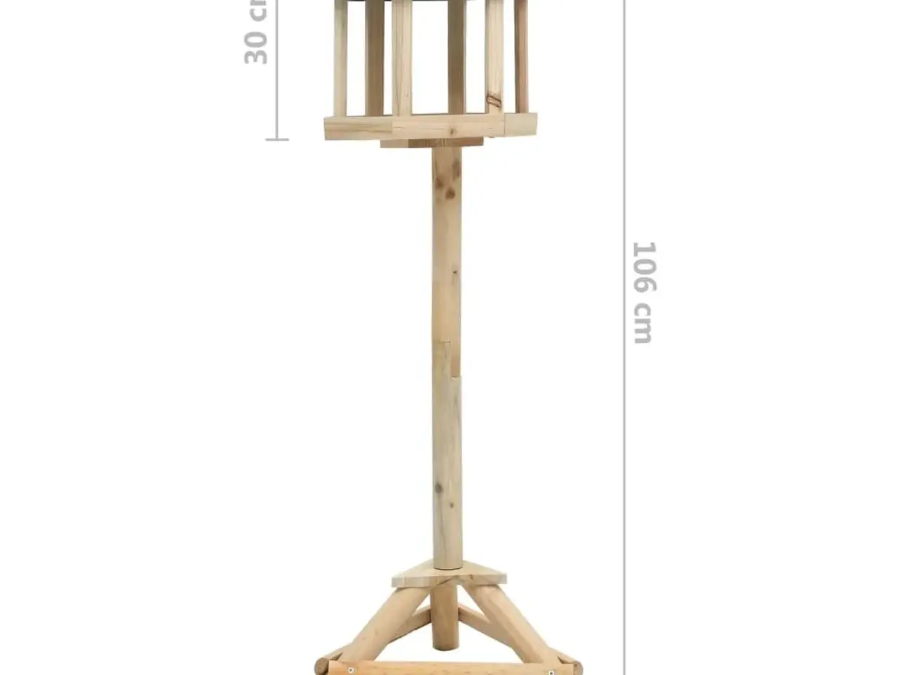 Billede 7 - Stående fuglefoderhus 33 × 110 cm i massivt fyrretræ