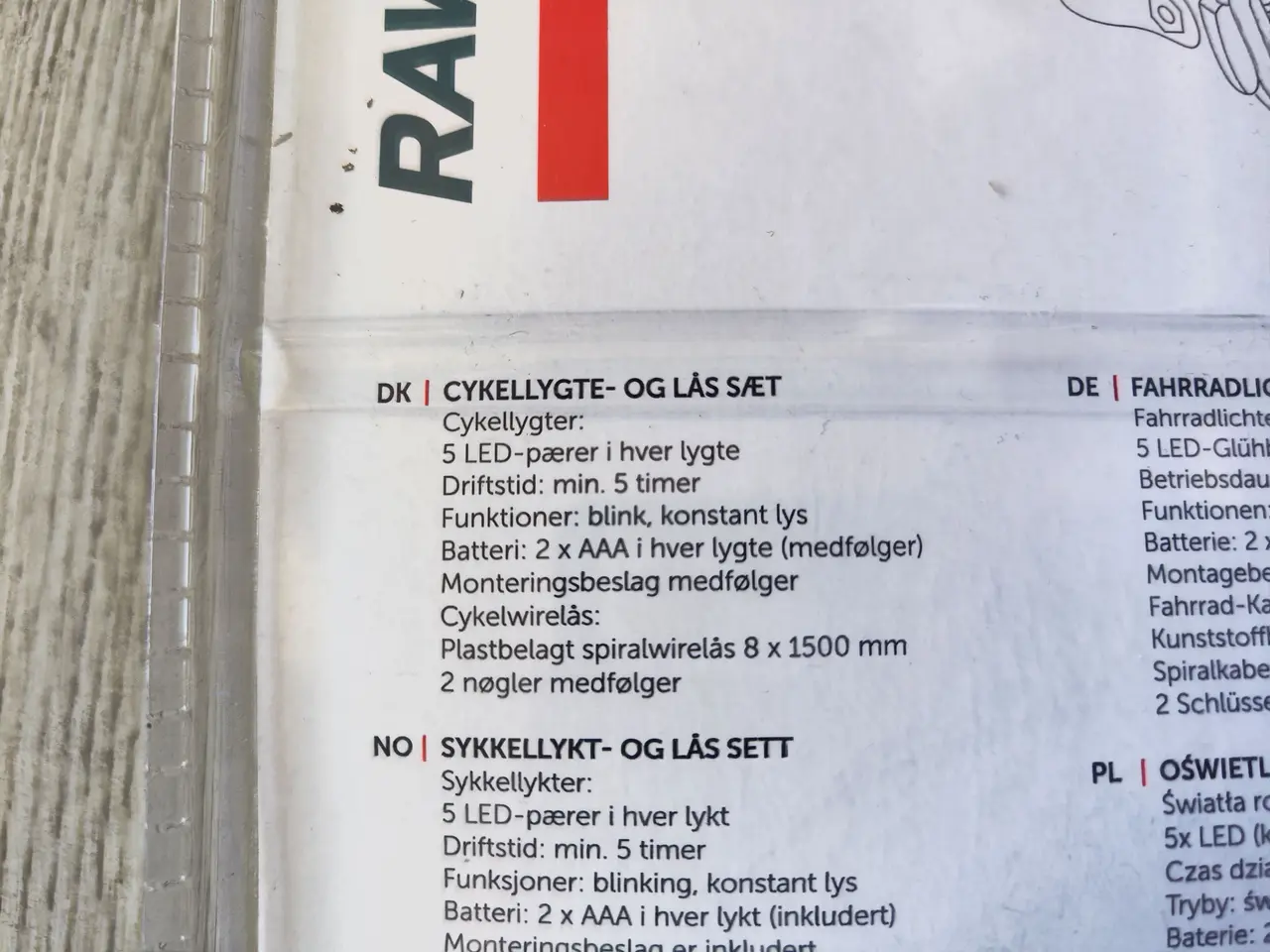 Billede 3 - Rawlink cykellygte og lås sæt *NY*