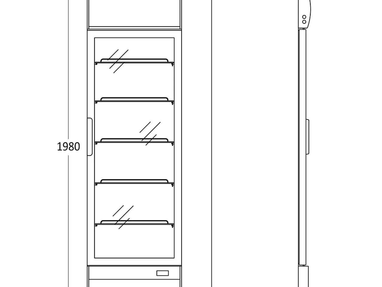 Billede 2 - Displaykøleskab 317 Liter – SD 417 BE – sort