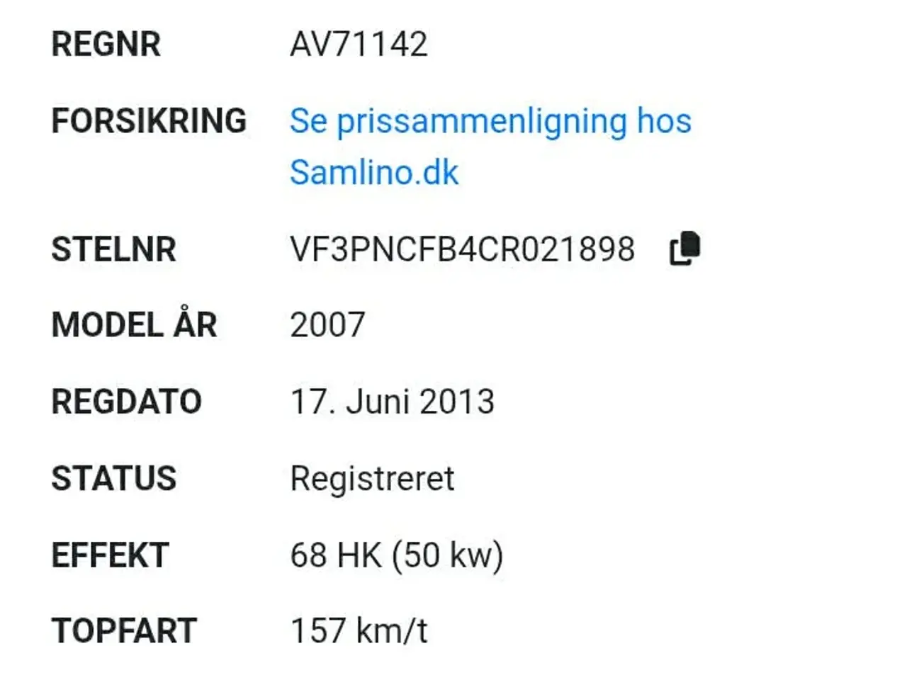 Billede 1 - Rød peugot i fin stand