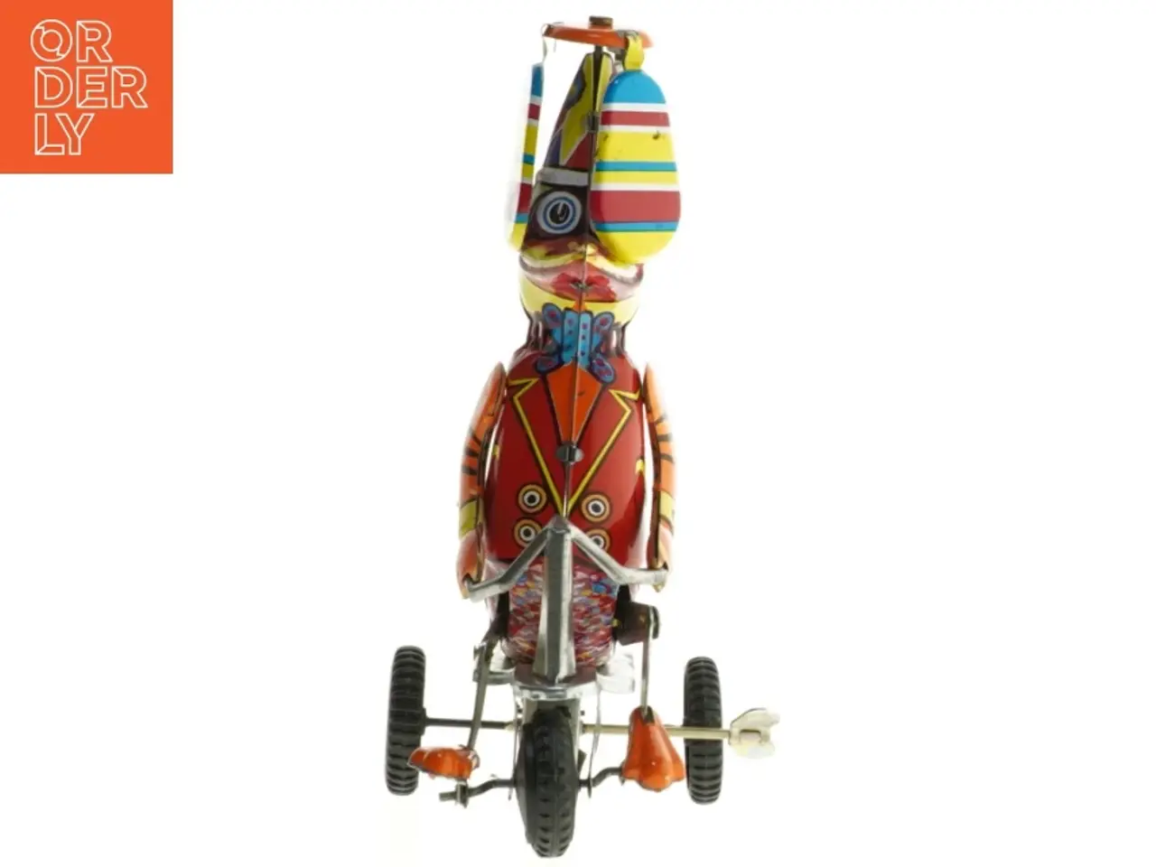 Billede 2 - 1920'er Blik legetøj, and på cykel (str. 20 cm)