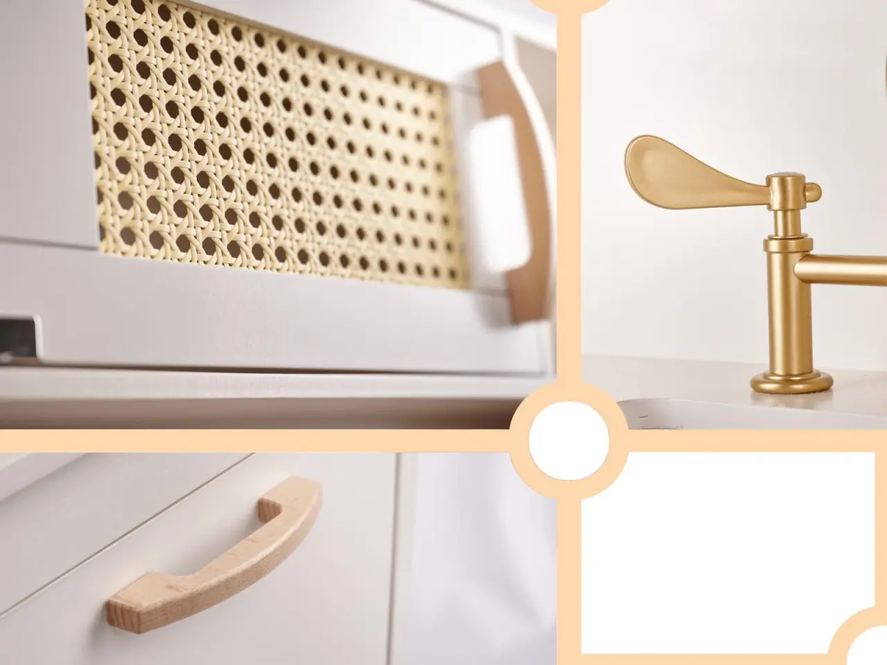 Billede 10 - Legekøkken i træ med retro look og boho tilbehør - MDF, lys og lyd